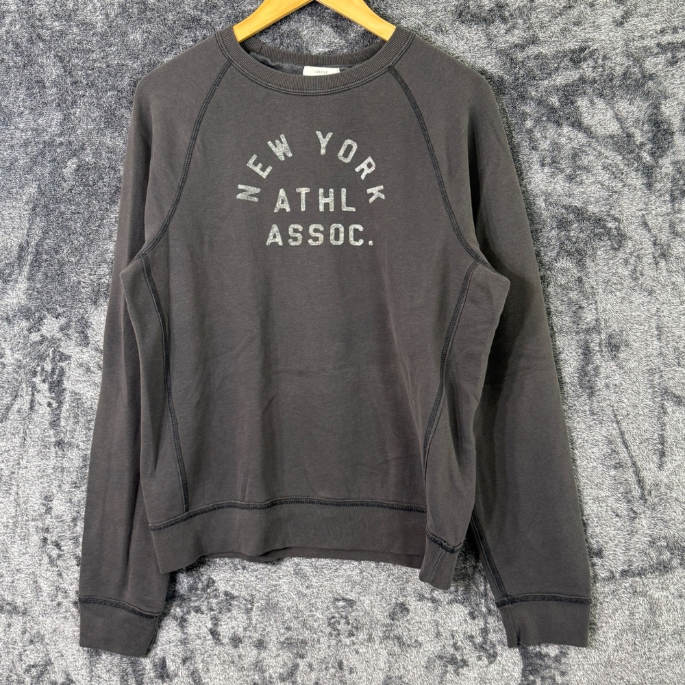 Abercrombie & Fitch‎ New York Mens Sweatshirt Gray Large Muscle Fit Y2K